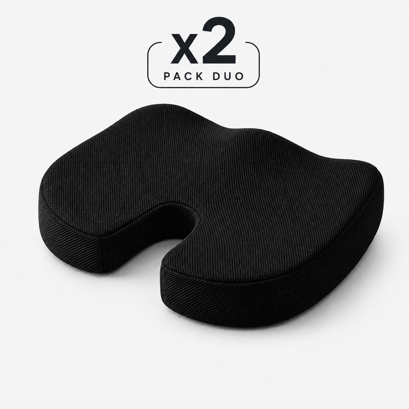 Pack duo DosZenn, deux coussins d’assise ergonomiques pour le bureau et la voiture
