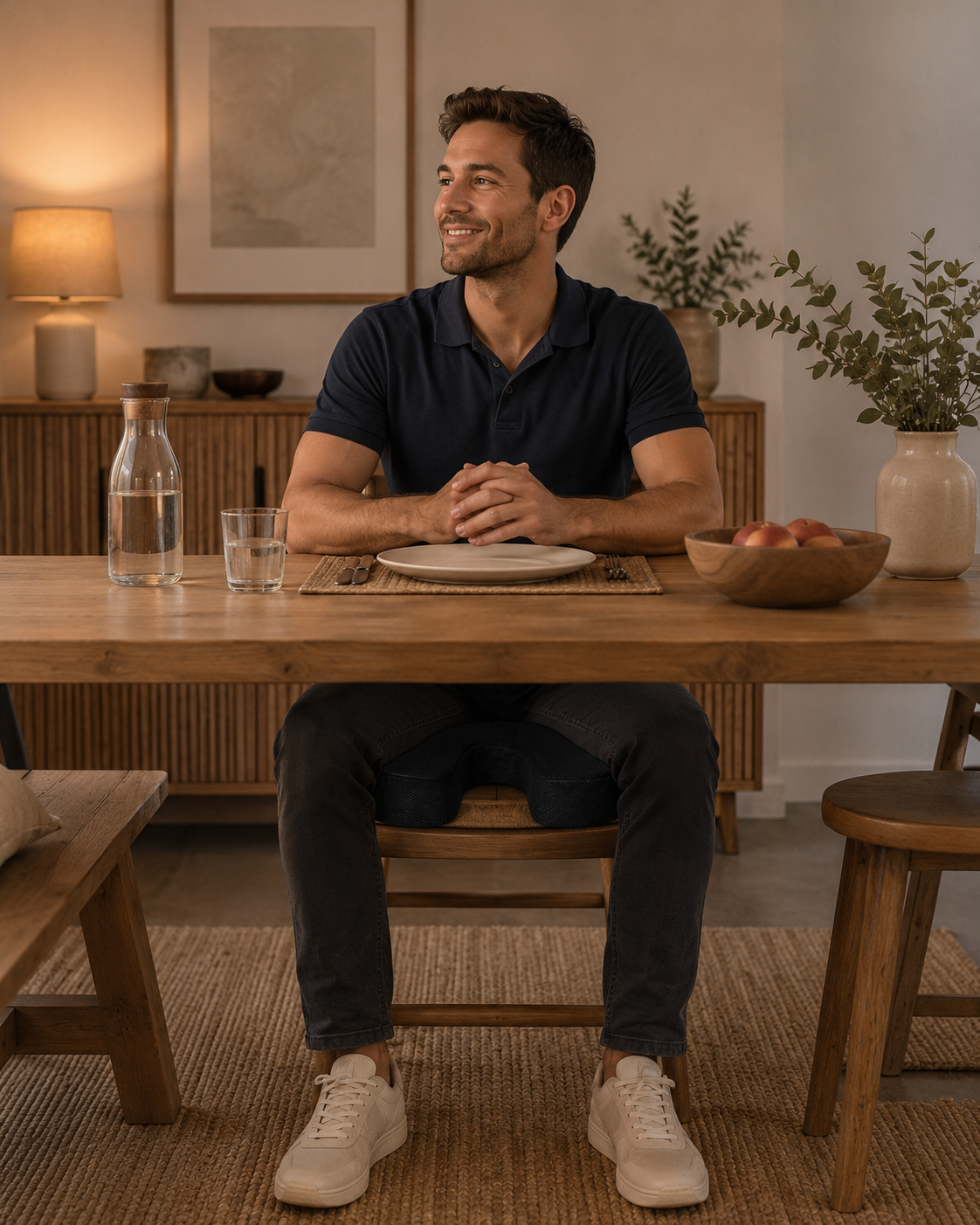 Coussin d’assise DosZenn sur une chaise de salle à manger
